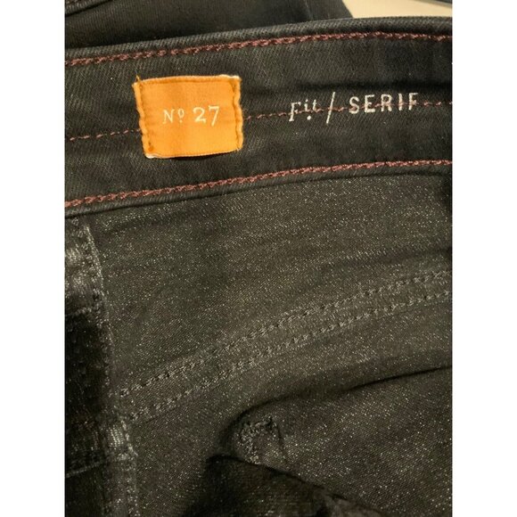 Pilcro and the Letterpress Dark Wash “Serif” Skinny Leg Black Jeans, Size 27 - Picture 8 of 8